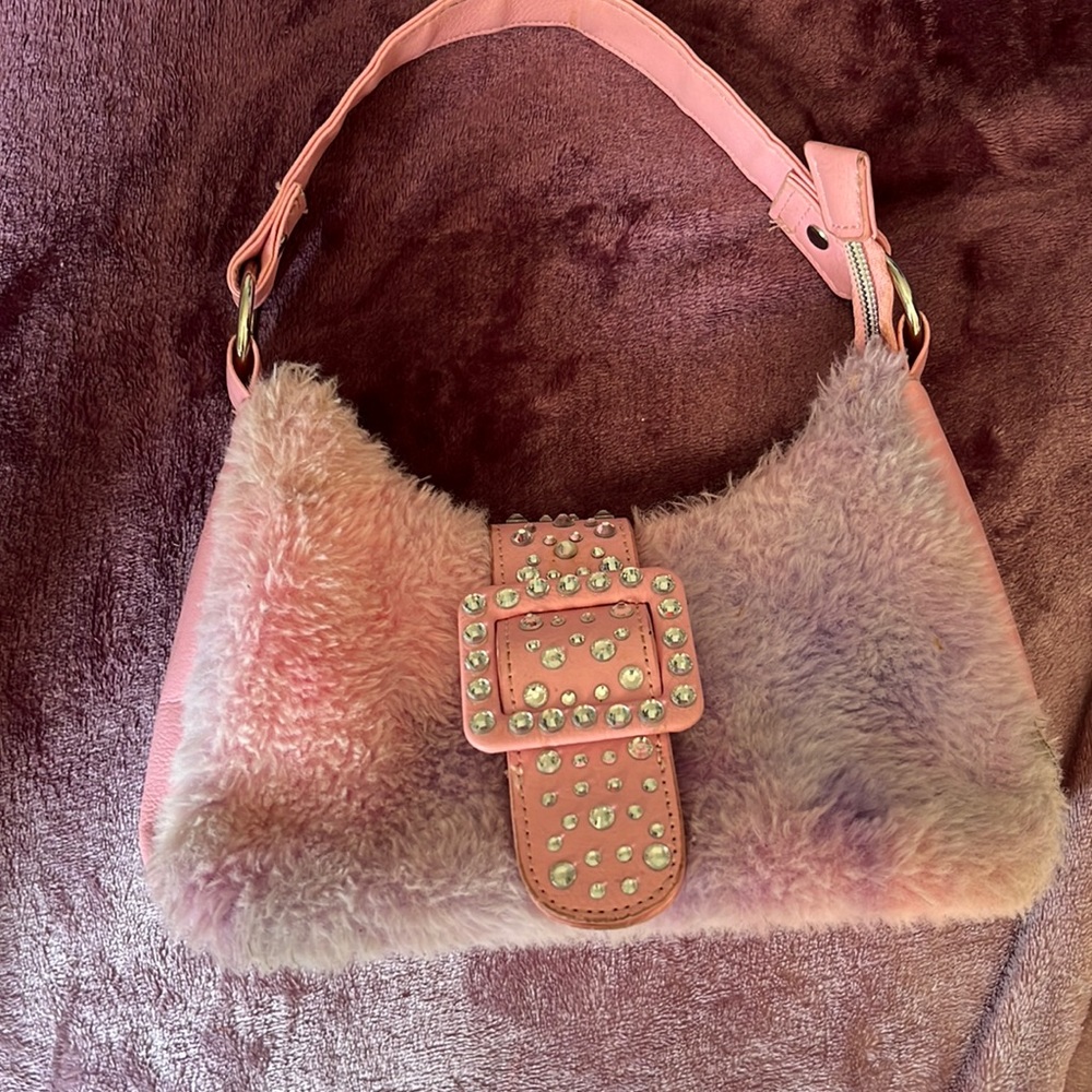 Miss Gwens Omg Accessories Plush Mini Crescent Bag Size 4.625”H x 8.75”W x 2.0”D